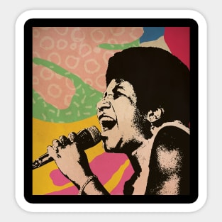 Vintage Poster - Aretha Franklin Style Sticker